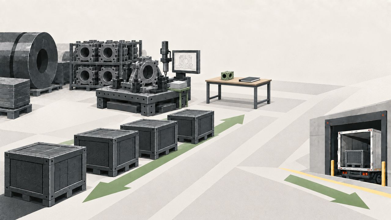 Current production and shipments continue, with a proposed material sample and drawing folder set aside for review.